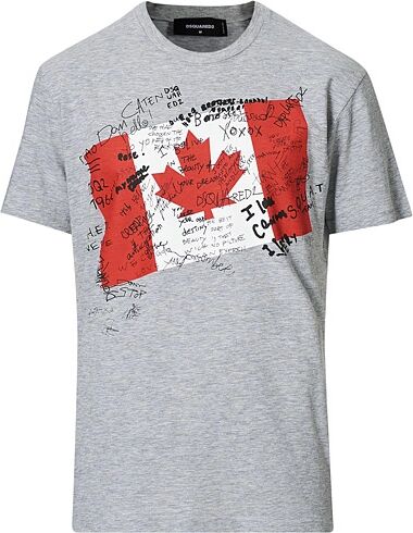 Dsquared2 Canadian Flag Tee Grey Melange