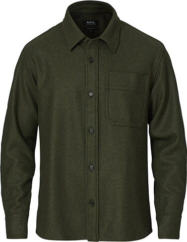 A.P.C. Basile Wool Shirt Jacket Olive