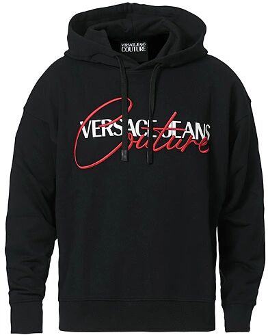 Versace Jeans Couture Embroidered Signature Hoodie Black