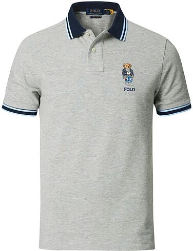 Polo Ralph Lauren Custom Slim Fit Heritage Bear Polo Andover Heather