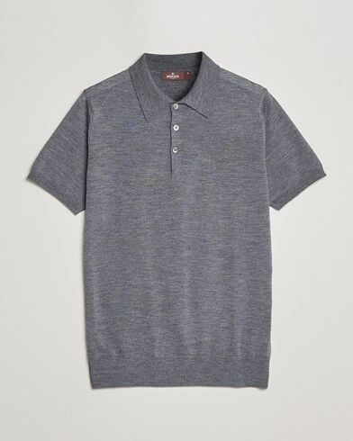 Morris Heritage Short Sleeve Knitted Polo Shirt Grey