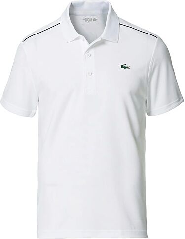 Lacoste Performance Ribbed Collar Polo White/Black