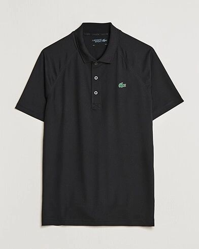 Lacoste Performance Ribbed Collar Polo Black