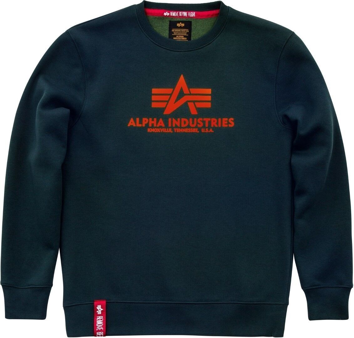 Alpha Industries Basic Sweatshirt XS Grønn Gul