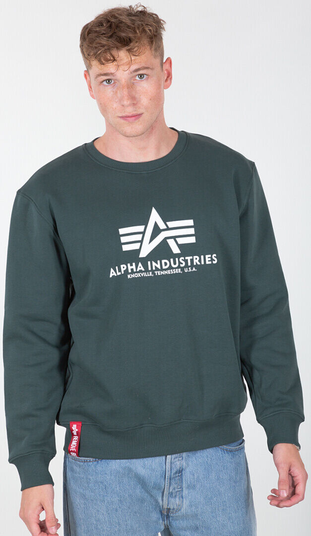 Alpha Industries Basic Sweatshirt M Hvit Grønn