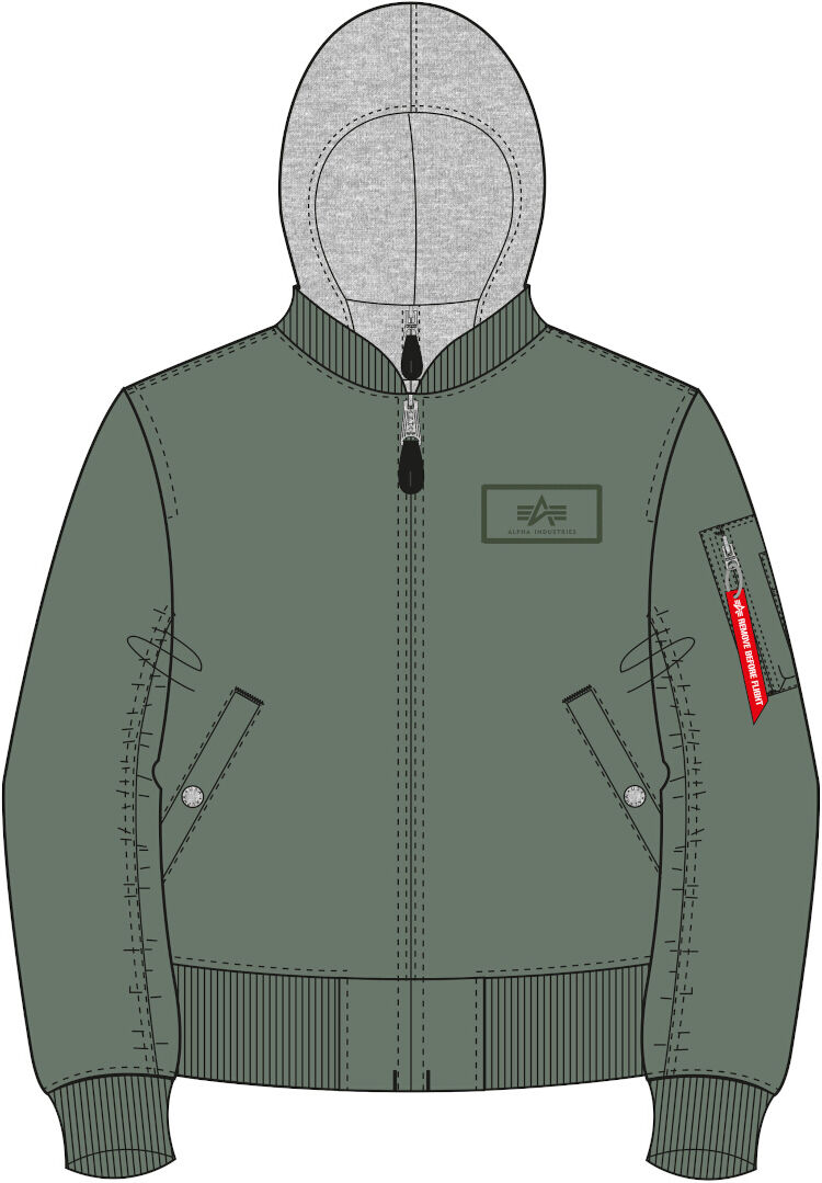 Alpha Industries MA-1 D-Tec Jakke L Grønn