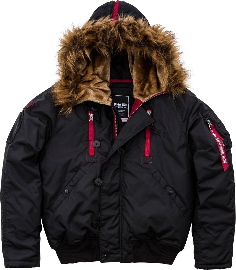 Alpha Industries PPS N2B Jakke M Svart Rød