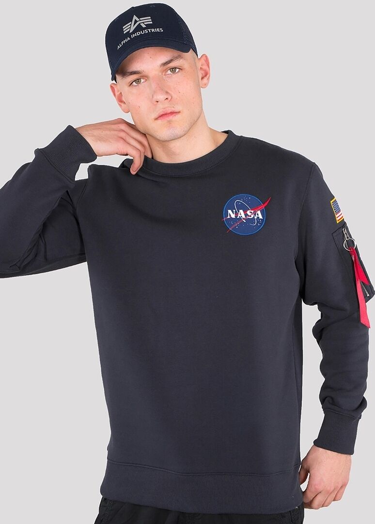 Alpha Industries Space Shuttle Sweatshirt L Blå