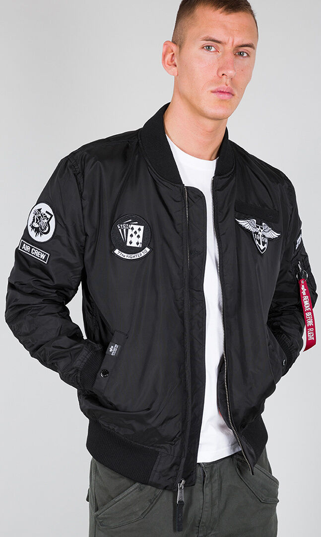 Alpha Industries MA-1 TT Patch SF Jakke S Svart Hvit