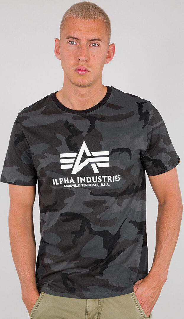 Alpha Industries Basic Camo T-shirt 2XL Svart Flerfarget