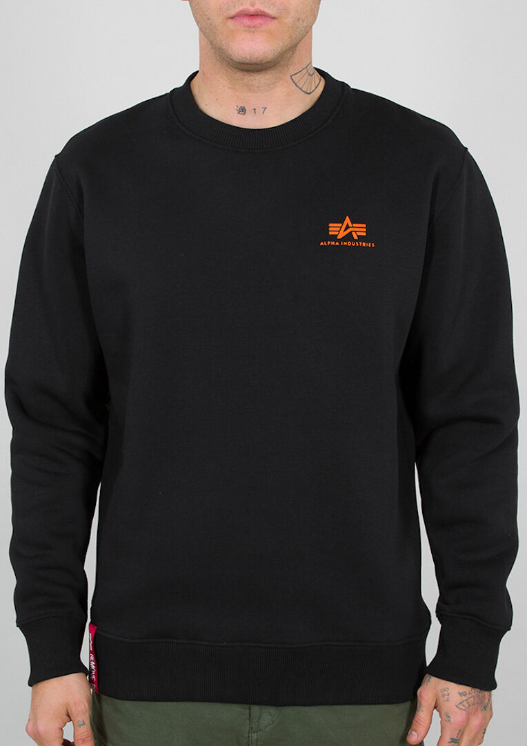 Alpha Industries Basic Small Logo Neon Print Sweatshirt S Svart Oransje