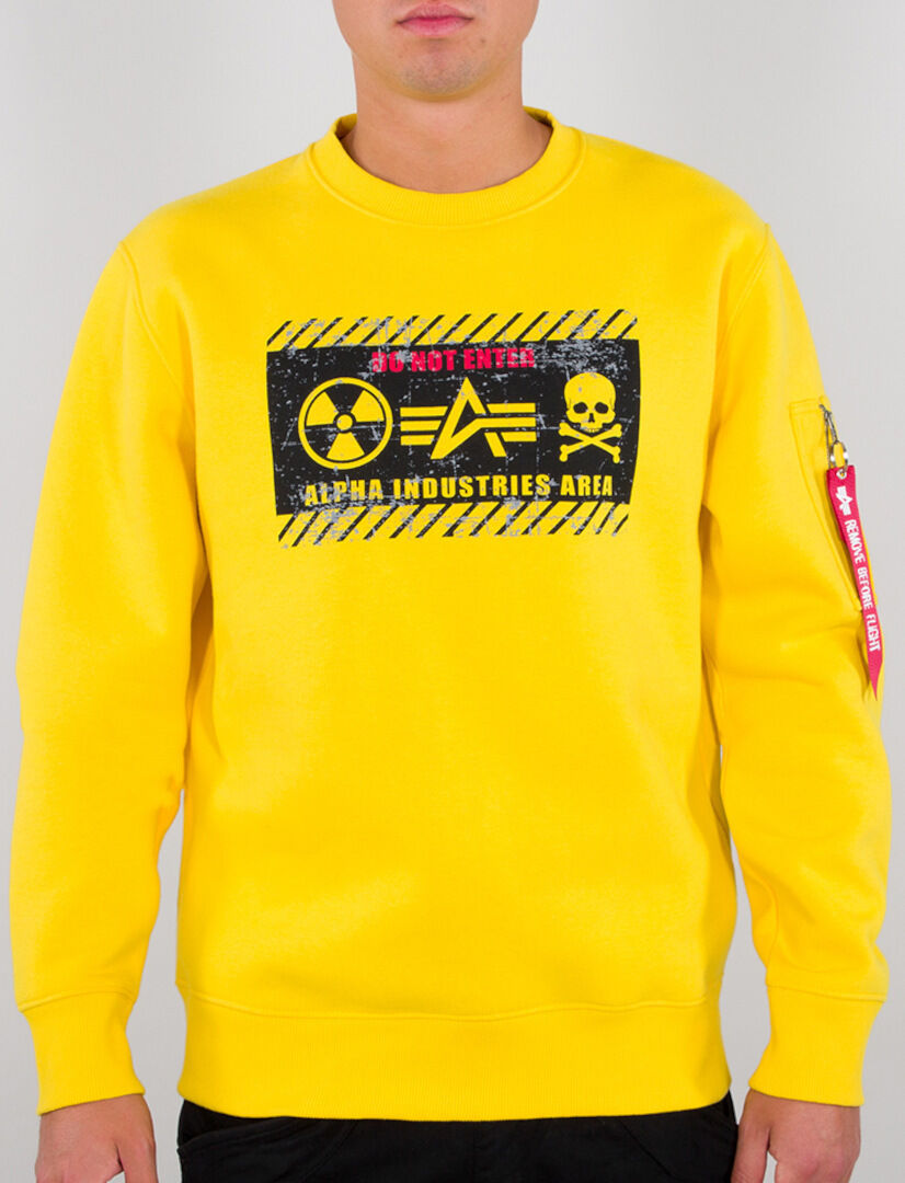 Alpha Industries Radioactive Sweatshirt S Svart Gul