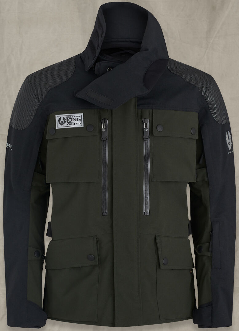 Belstaff Long Way Up Motorrad Textiljacke 2XL Svart Grønn