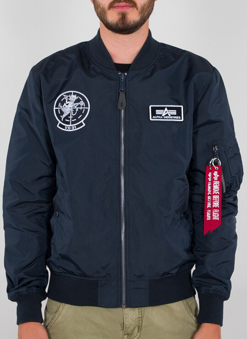 Alpha Industries MA-1 TT Glow In The Dark Jakke 2XL Blå