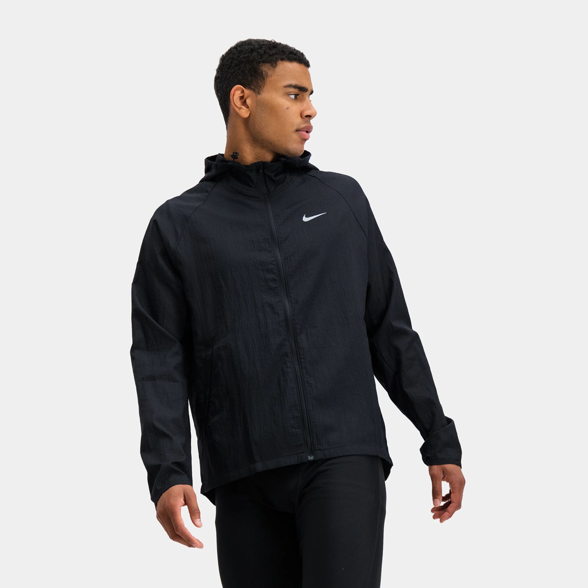 Nike Essential Jacket, treningsjakke herre S BLACK/REFLECTIVE SIL