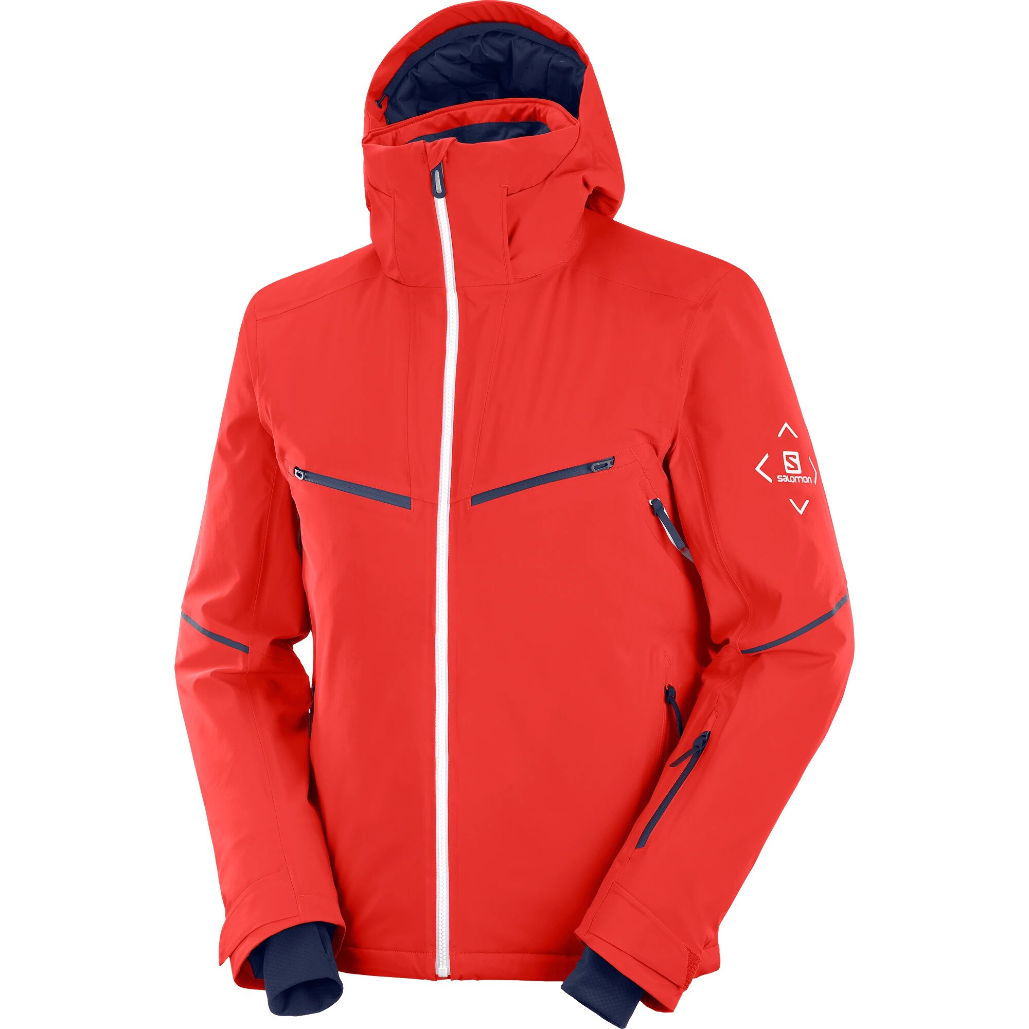 Salomon Brilliant Jacket Mns 21/22, skijakke, herre S Goji Berry/Wh/Night