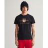 GANT T-shirt z motywem Archive Shield Czarny S