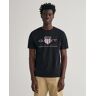 GANT T-shirt z motywem Archive Shield CZARNY S