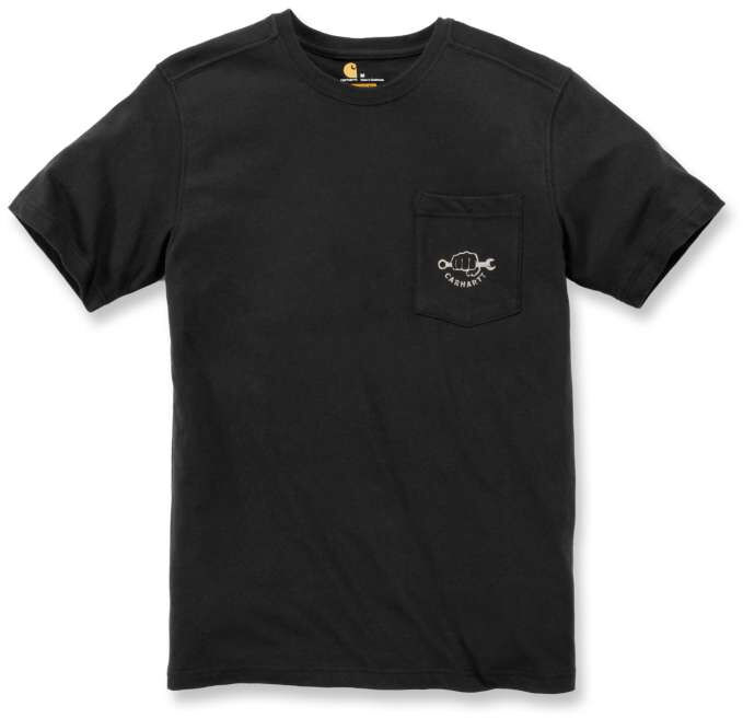 Carhartt Maddock Strong Graphic T-Shirt Z Kieszeniączarny