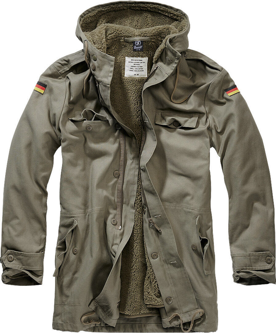 Brandit Bw Parka Flag Kurtkazielony