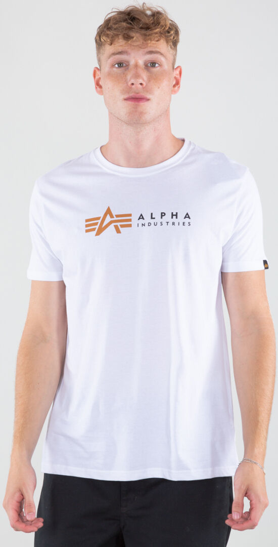 Alpha Industries Label T-Shirtbiały