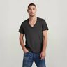 G-Star RAW Base Heather V-Neck T-Shirt 2-Pack Black Men M