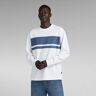 G-Star RAW Placed Stripe Boxy T-Shirt White Men L