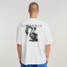 G-Star RAW Industry Back Graphic Boxy T-Shirt White Men XXL