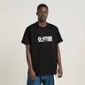 G-Star RAW Unisex Line Script Loose T-Shirt Black Men XL