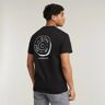 G-Star RAW Button Illustration T-Shirt Black Men XL