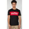 Alpha Inlay T-shirt Preto Vermelho M