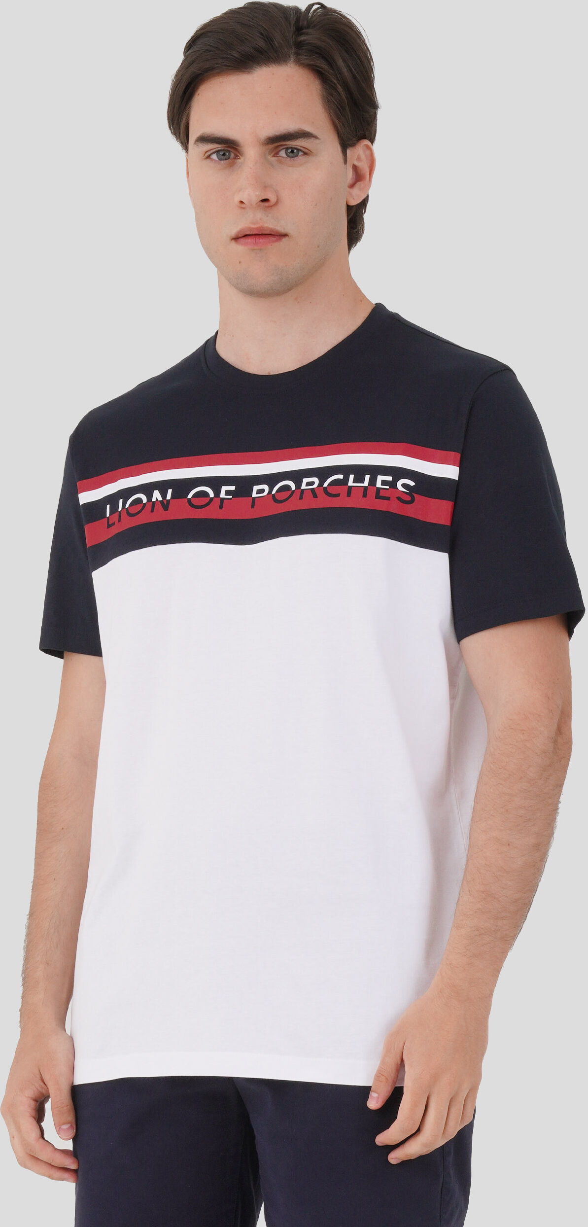 Lion of Porches T-shirt Bicolor Marinho