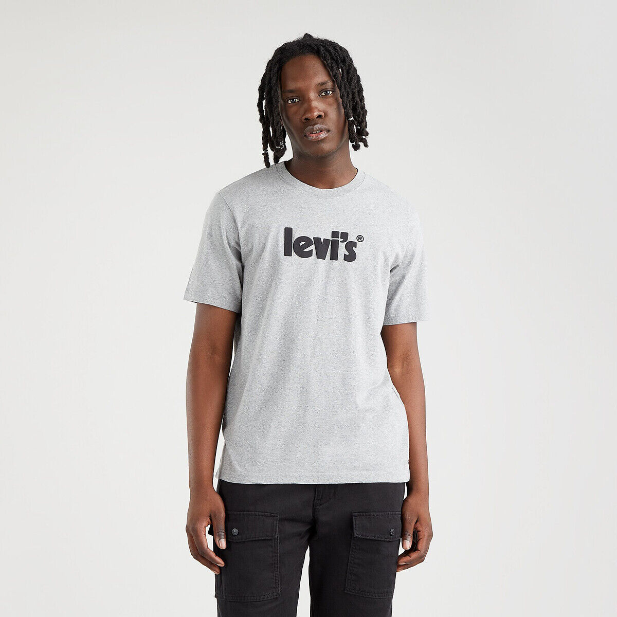 Levi's T-shirt com gola redonda e logótipo, Poster   Cinza Mesclado