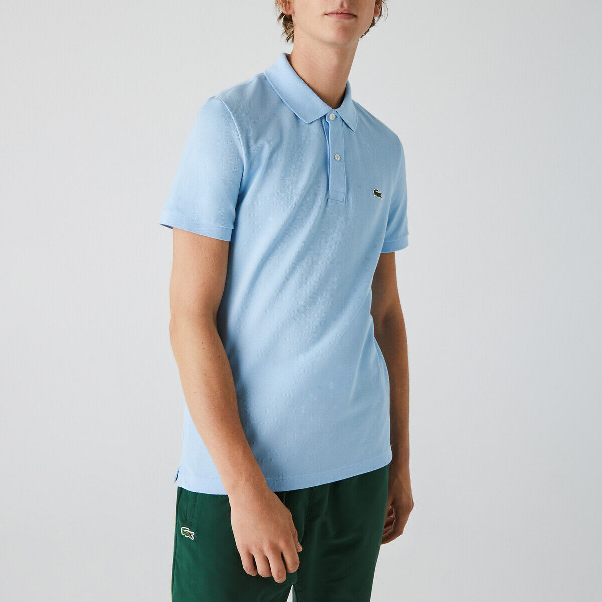 Lacoste Polo slim em malha piquée PH4012   Azul-Alfazema