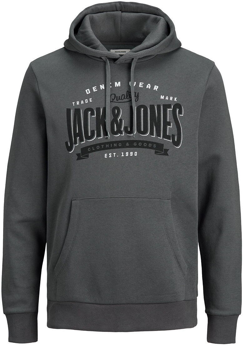 Jack & Jones Sweat com capuz e logótipo   antracite