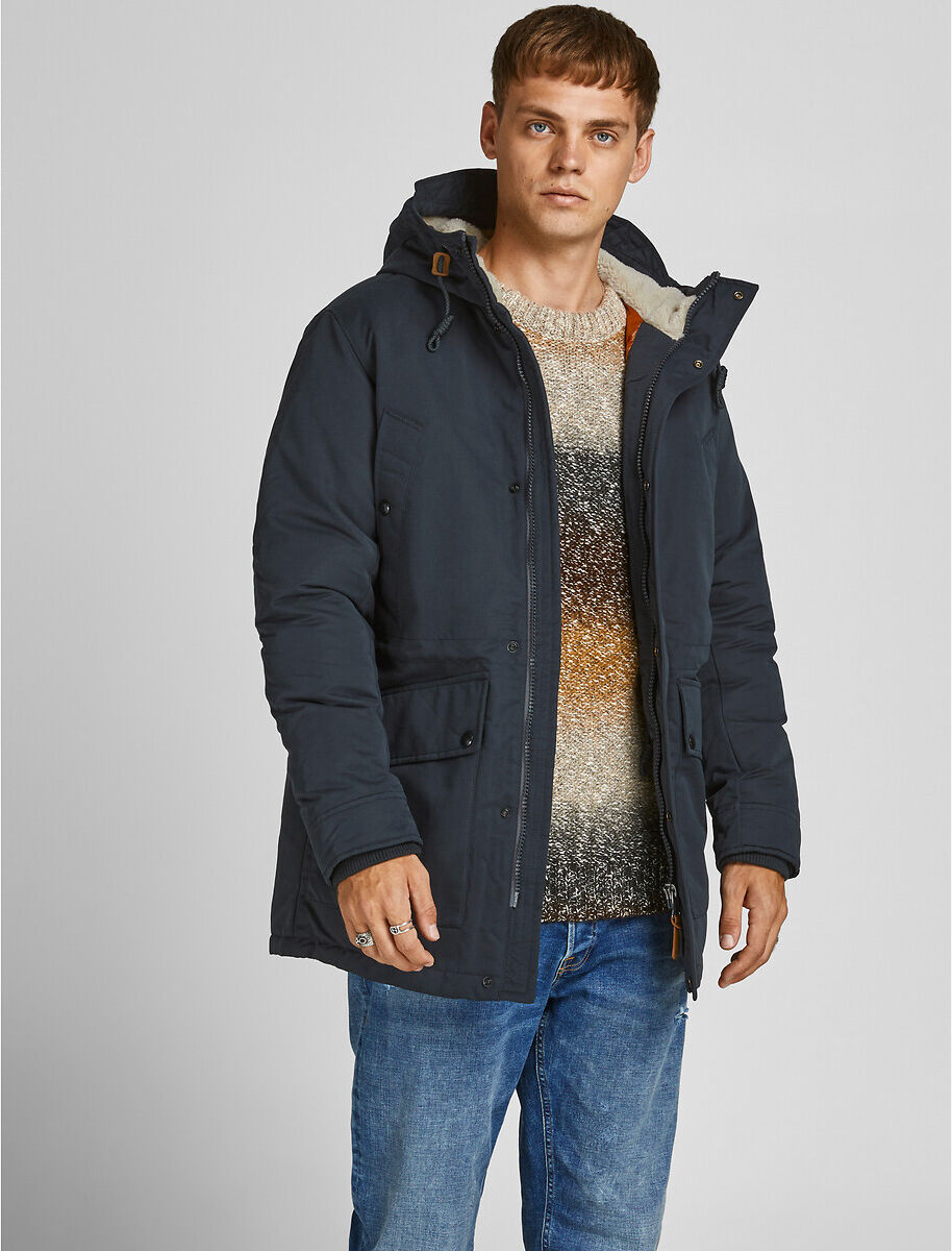 Jack & Jones Parka quente com fecho e capuz, Clifford   Marinho