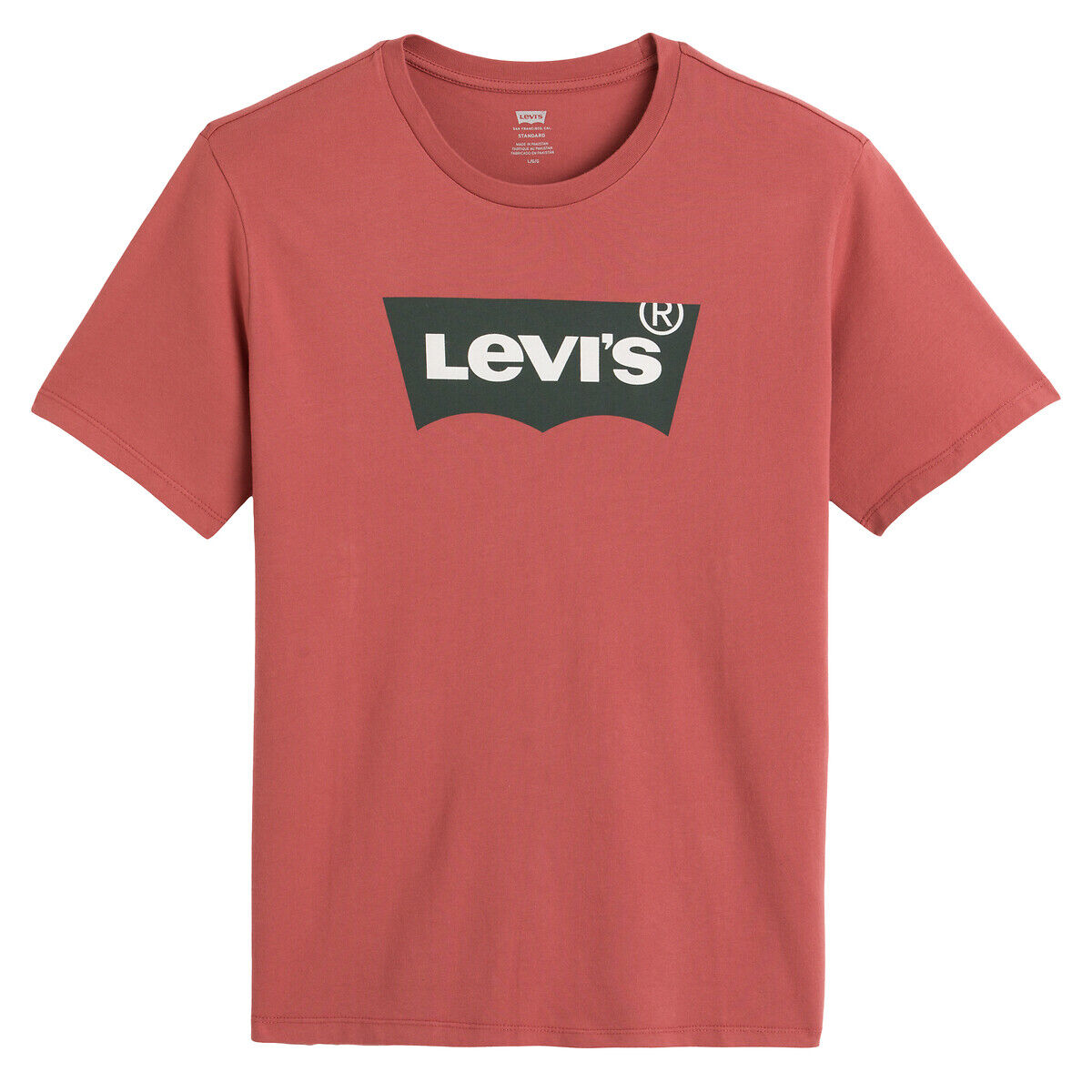 Levi's T-shirt de gola redonda, logótipo, Batwing   Vermelho
