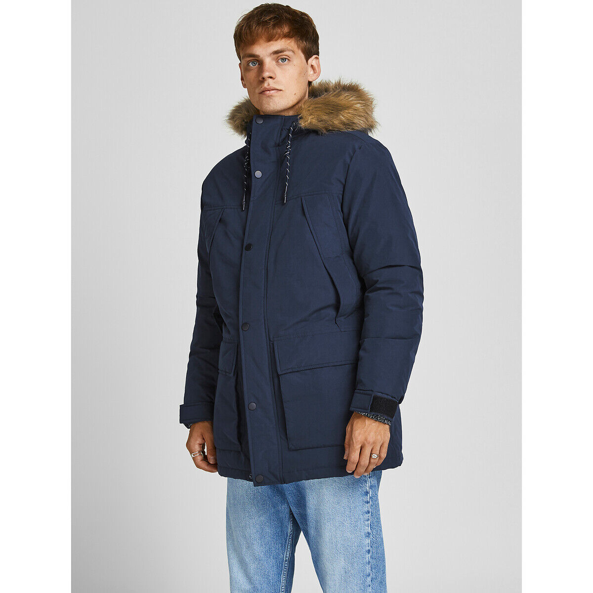 Jack & Jones Parka quente com capuz, Super Parka   Marinho