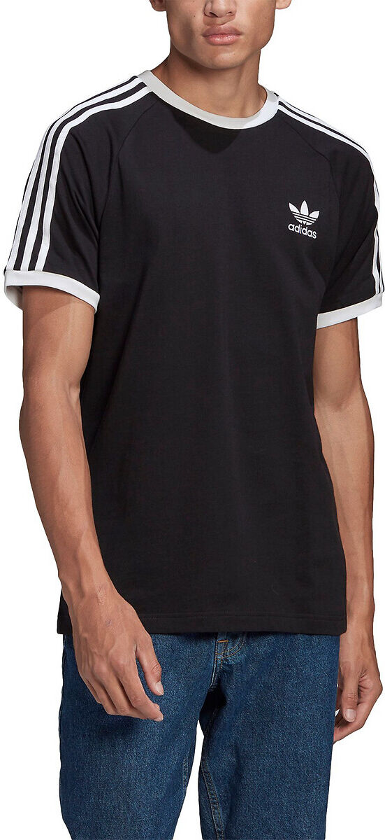 Adidas Originals T-shirt de mangas curtas, 3 listas   Preto