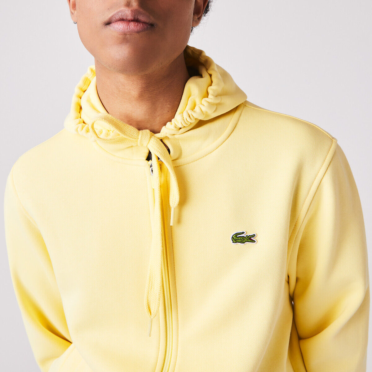 Lacoste Casaco com fecho e capuz Lacoste Sport   amarelo pastel