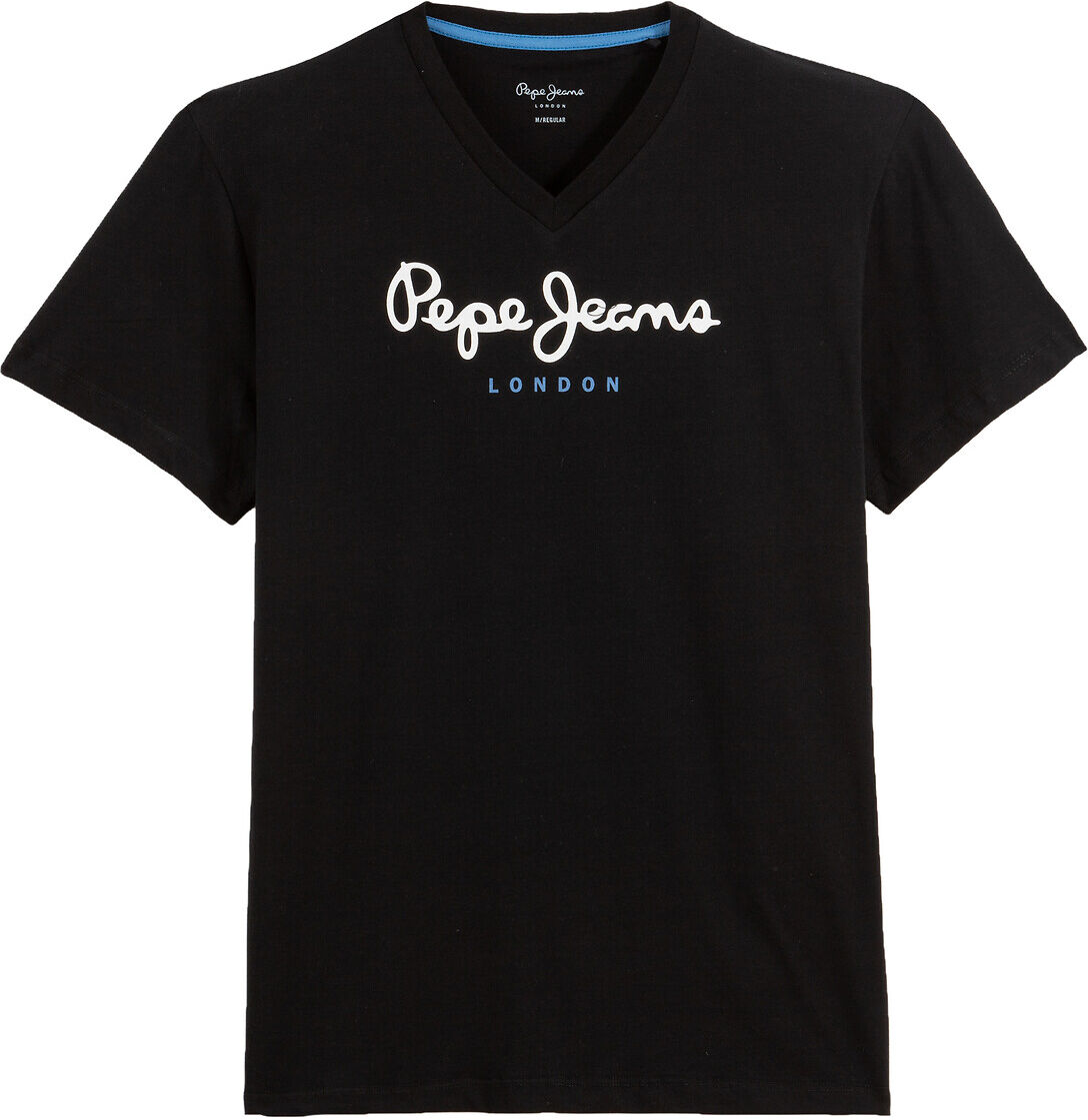 Pepe Jeans T-shirt de decote em V, Eggo   Preto