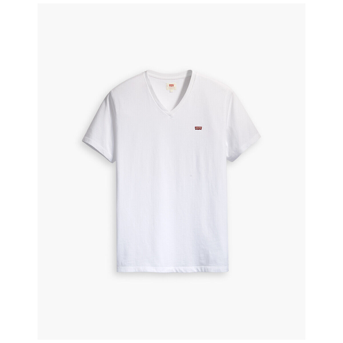 Levi's T-shirt de decote em V, com logótipo, Chesthit   Branco