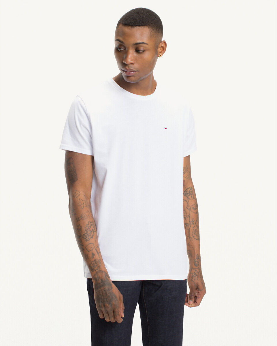 Tommy Jeans T-shirt Original em jersey, gola redonda   Branco