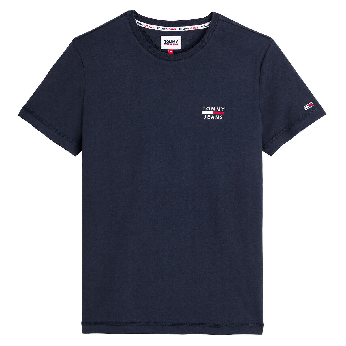 Tommy Jeans T-shirt com gola redonda, Chest Logo   Marinho