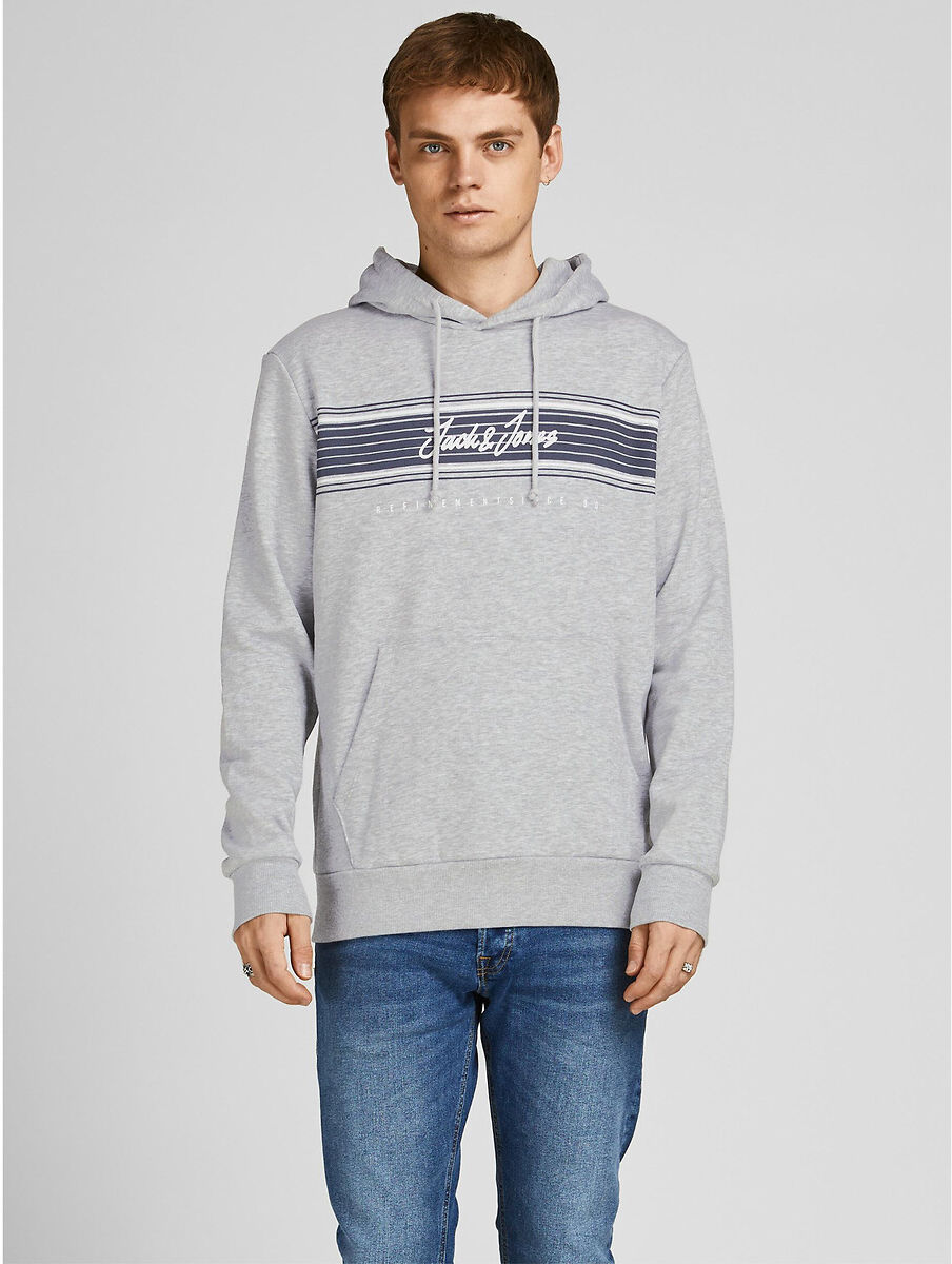 Jack & Jones Sweat com capuz, Leo   Cinza Mesclado