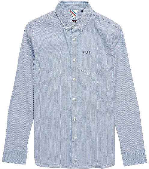 Superdry Camisa direita Oxford Classic University   Azul/Branco