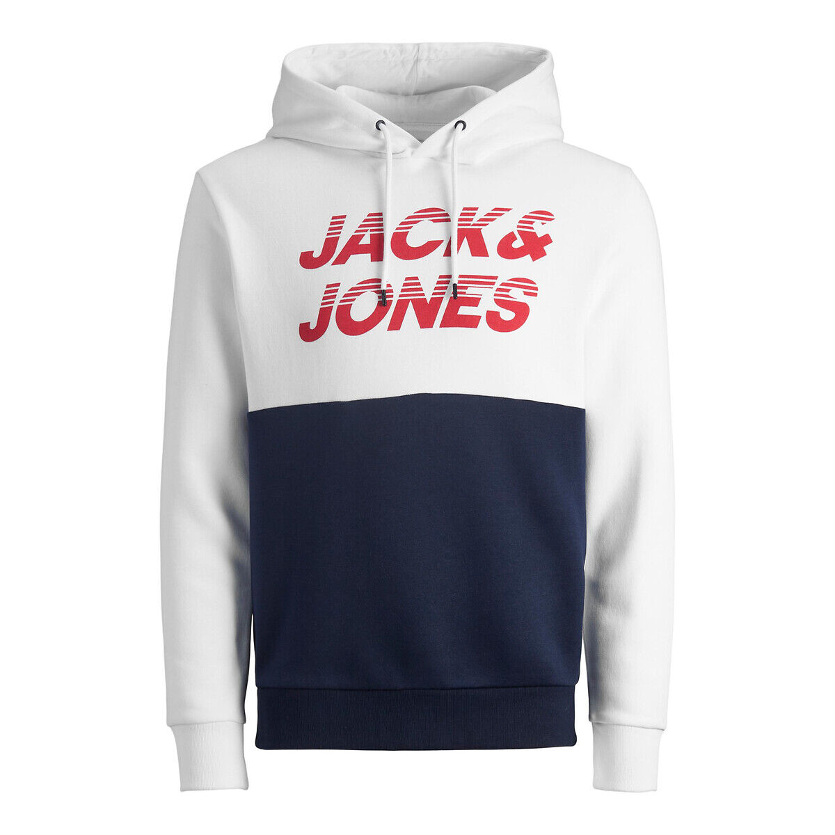 Jack & Jones Sweat com capuz, Break   branco/azul marinho