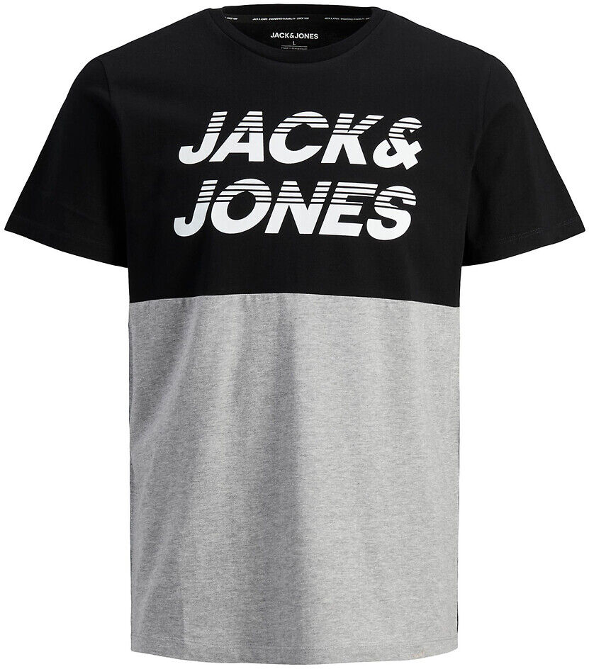 Jack & Jones T-shirt com gola redonda, Break   Preto/Cinza Mesclado