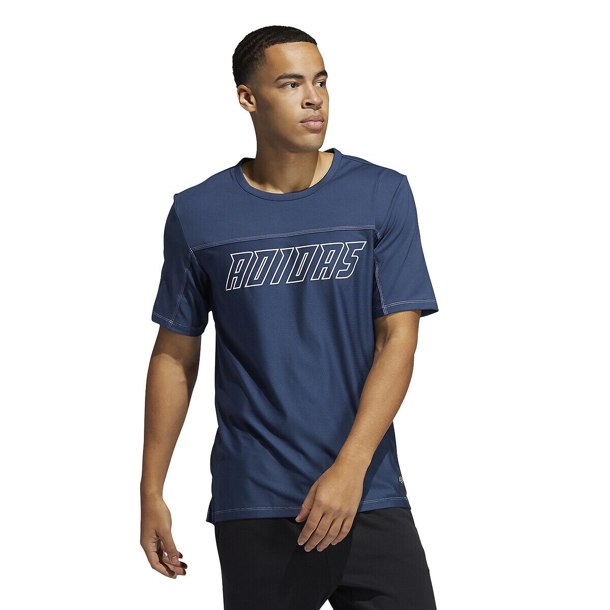 Adidas Performance T-shirt de desporto, mangas curtas   azul-claro