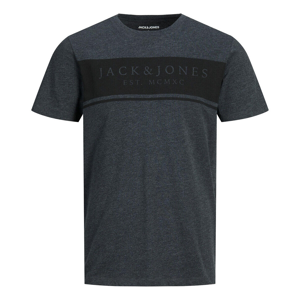 Jack & Jones T-shirt de gola redonda, River   Cinzento